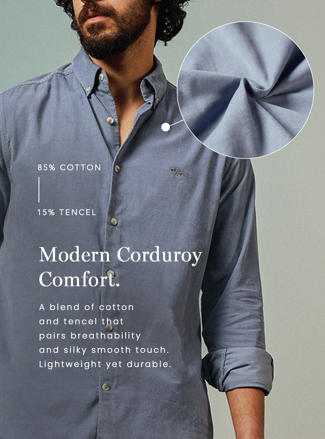 Pine Green Corduroy Shirt