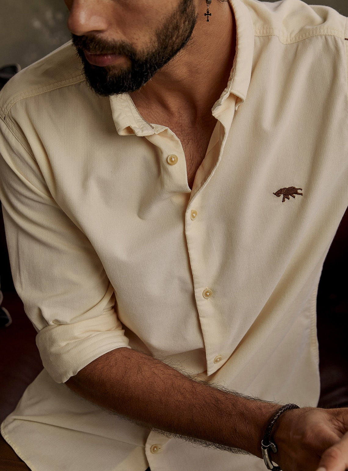 Hemis Beige Corduroy Shirt