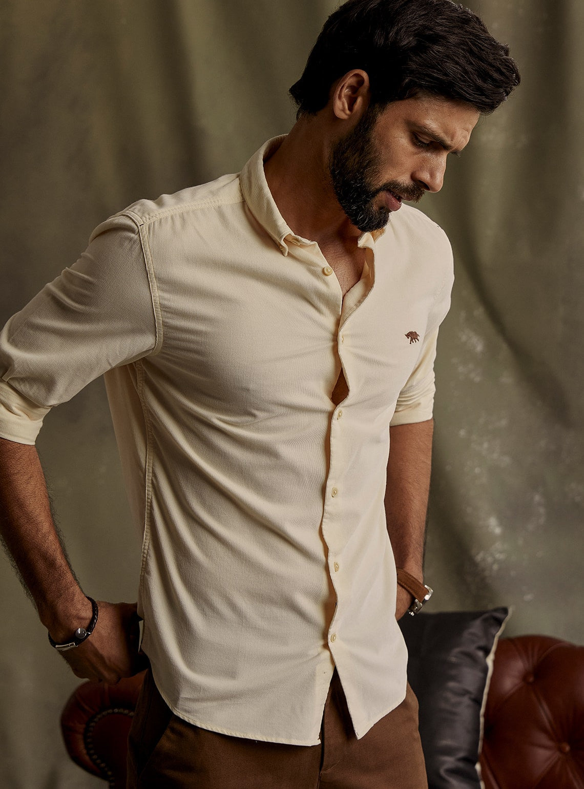 Hemis Beige Corduroy Shirt