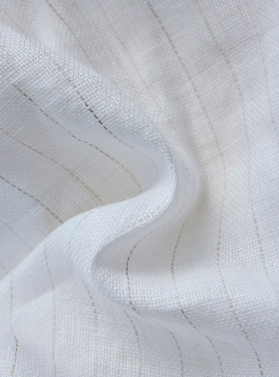 Foam White Linen Stripe Shirt
