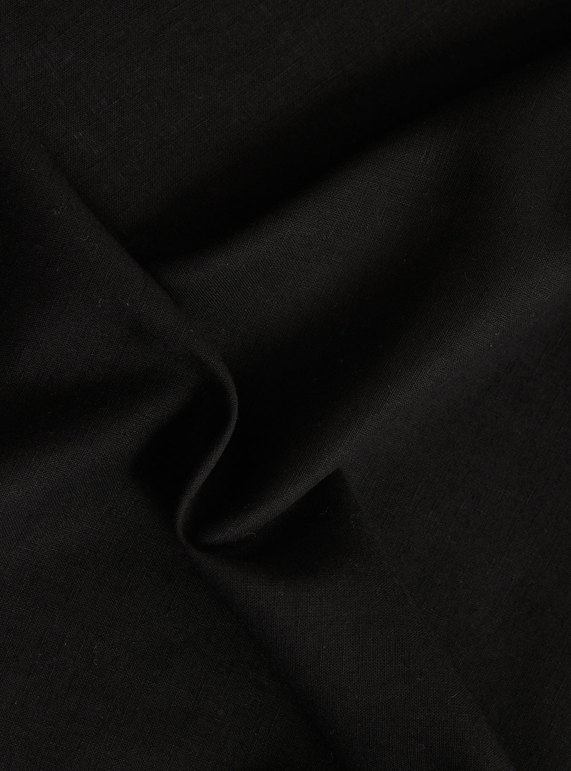Deep Black Linen Shirt