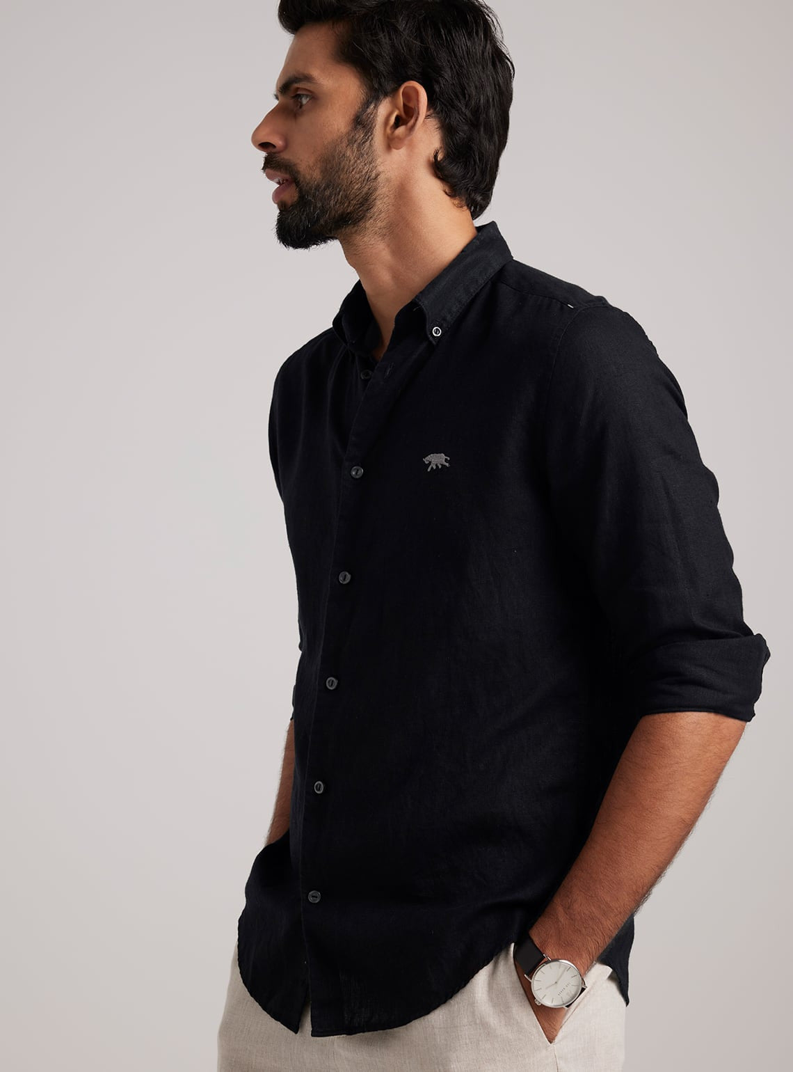 Black Jade Linen Shirt