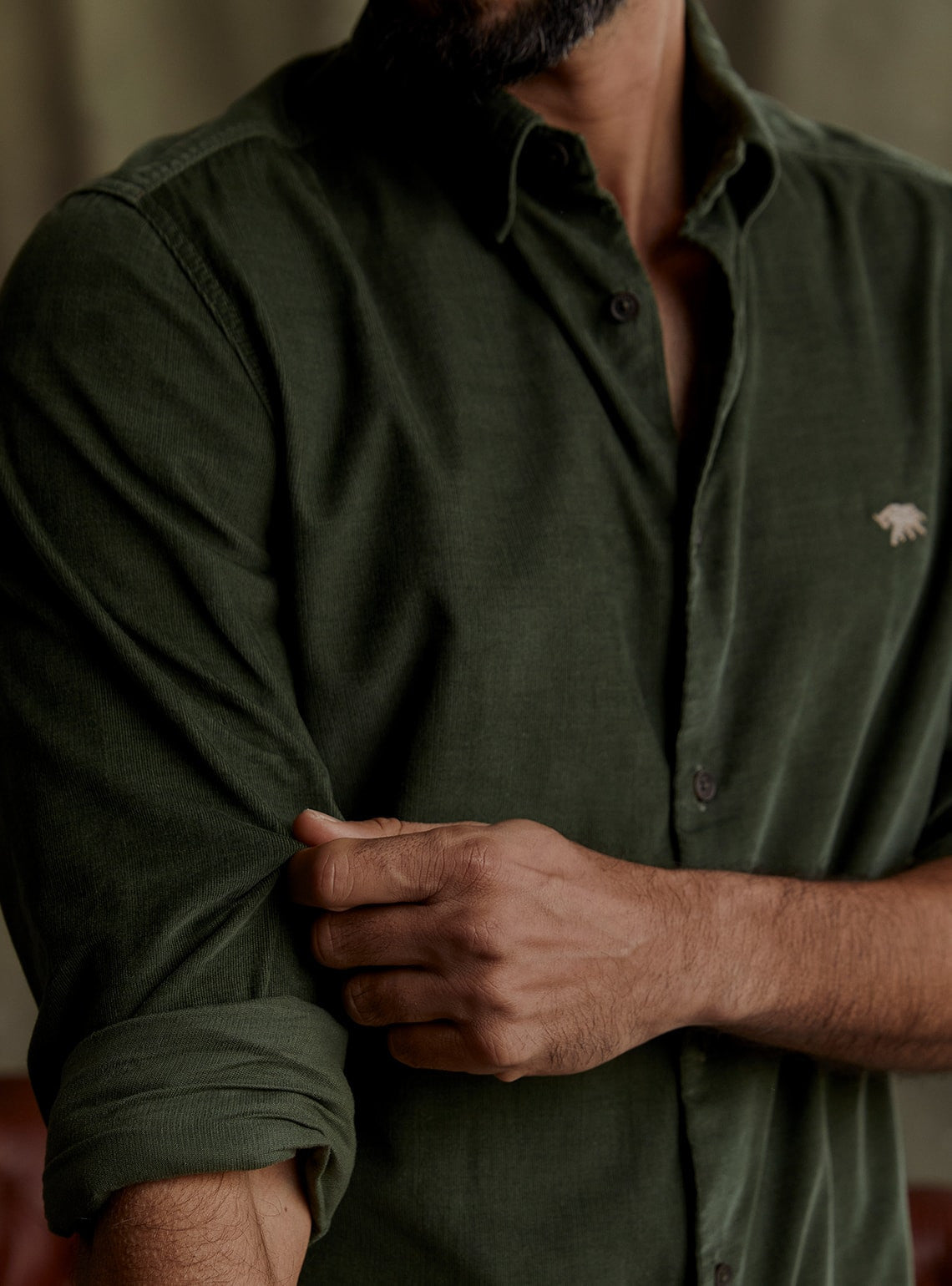 Ranthambore Seaweed Corduroy Shirt