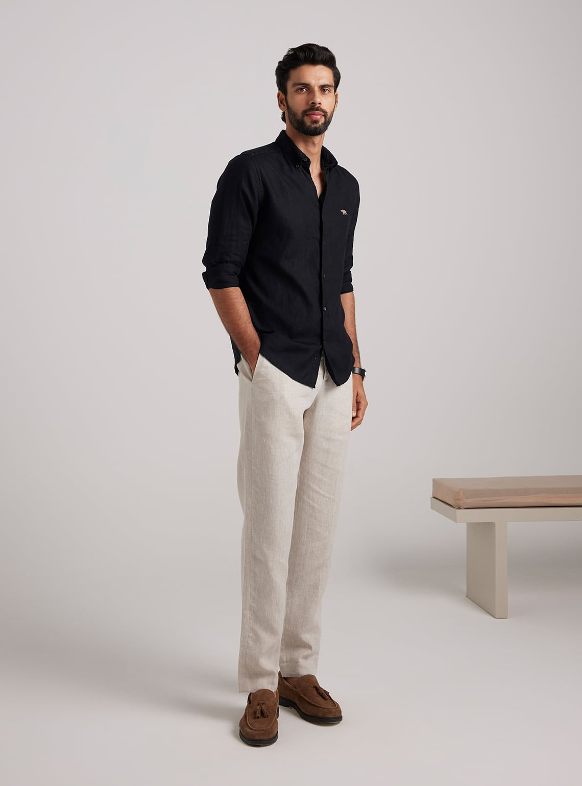 Black Jade Linen Shirt