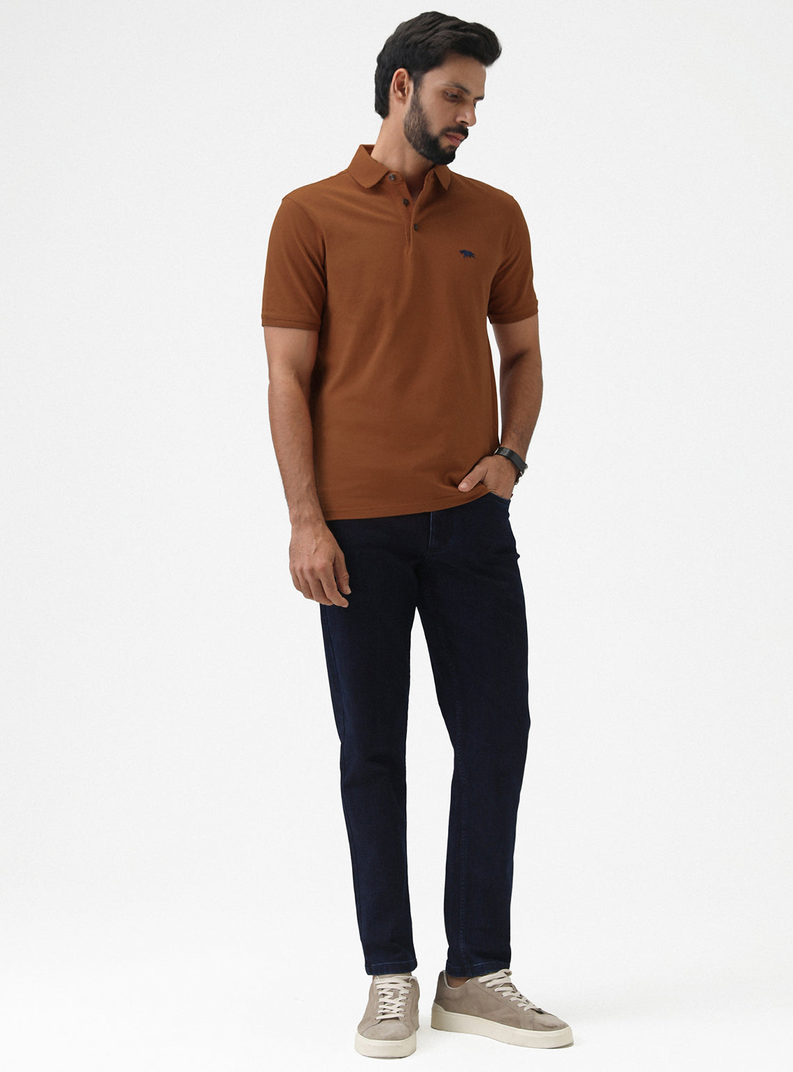 Warm Tan Pique Polo