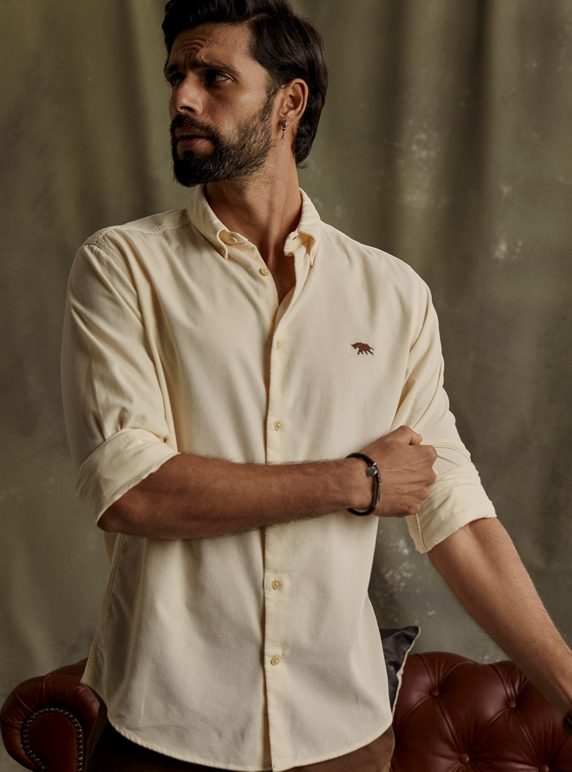 Hemis Beige Corduroy Shirt