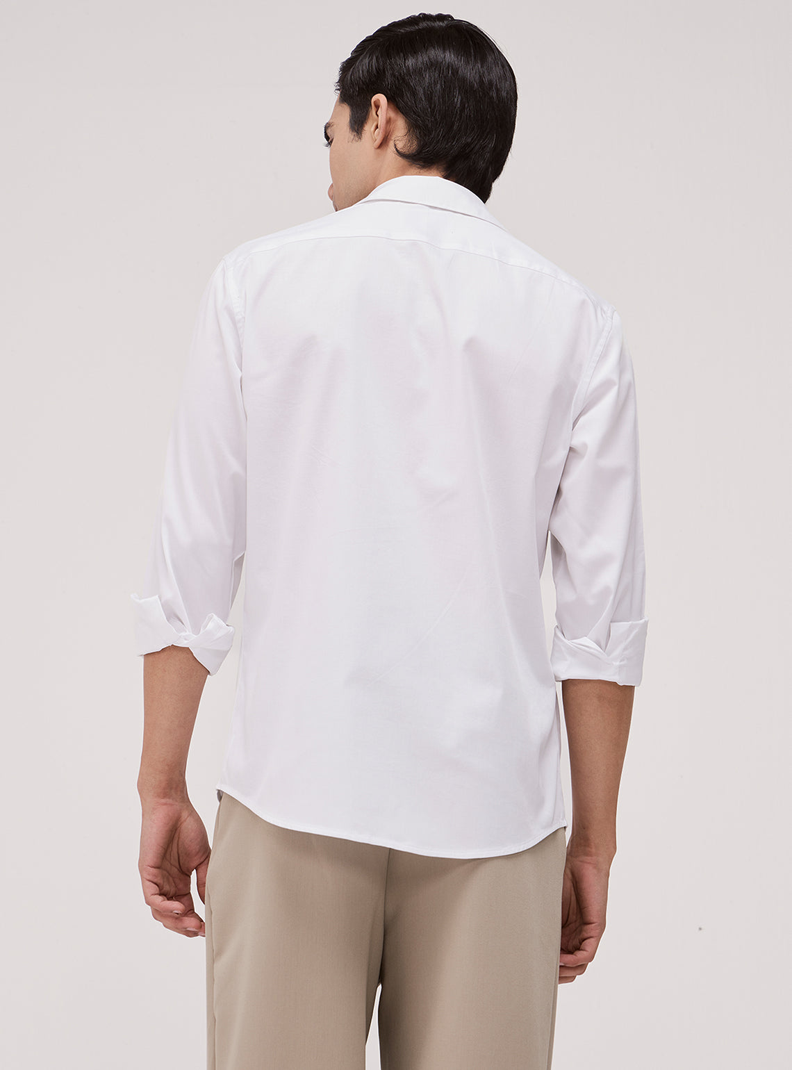 Estate White Cotton Twill Shirt