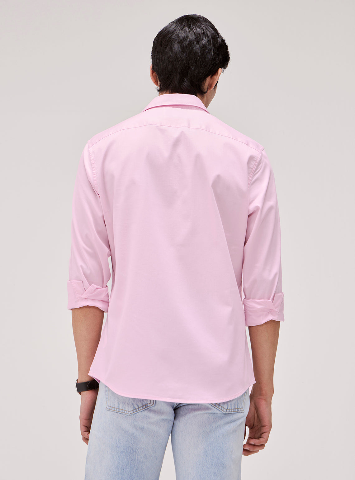 Salmon Pink Cotton Twill Shirt