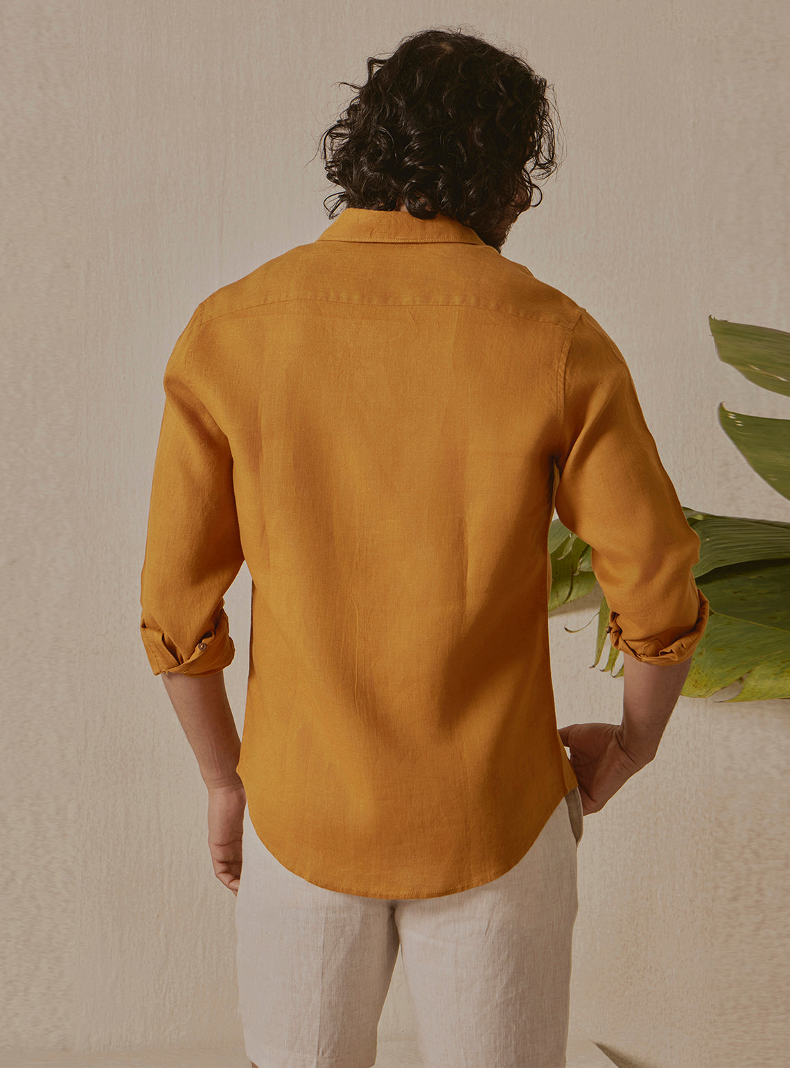 Amber Mustard Linen Shirt