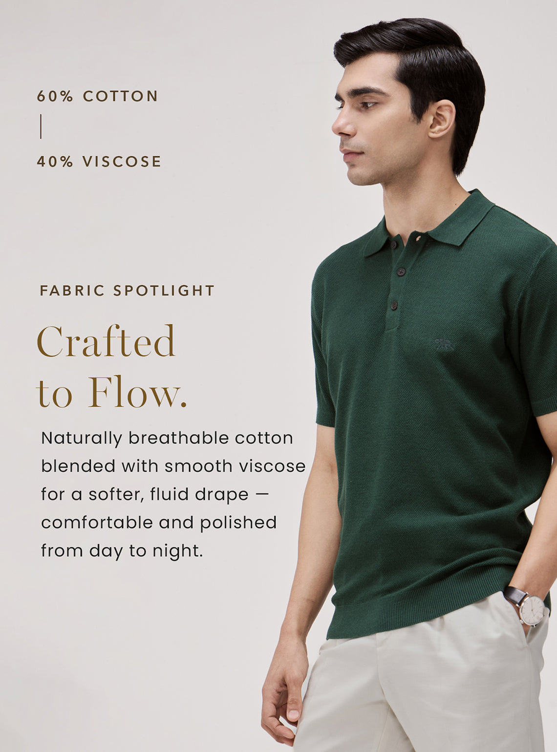 Sage Green Cotton Polo